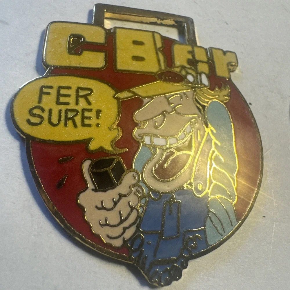 Vintage CB ER FERSURE!  Watch FOB Key Chain Antique Charm Pendant Truck Driver